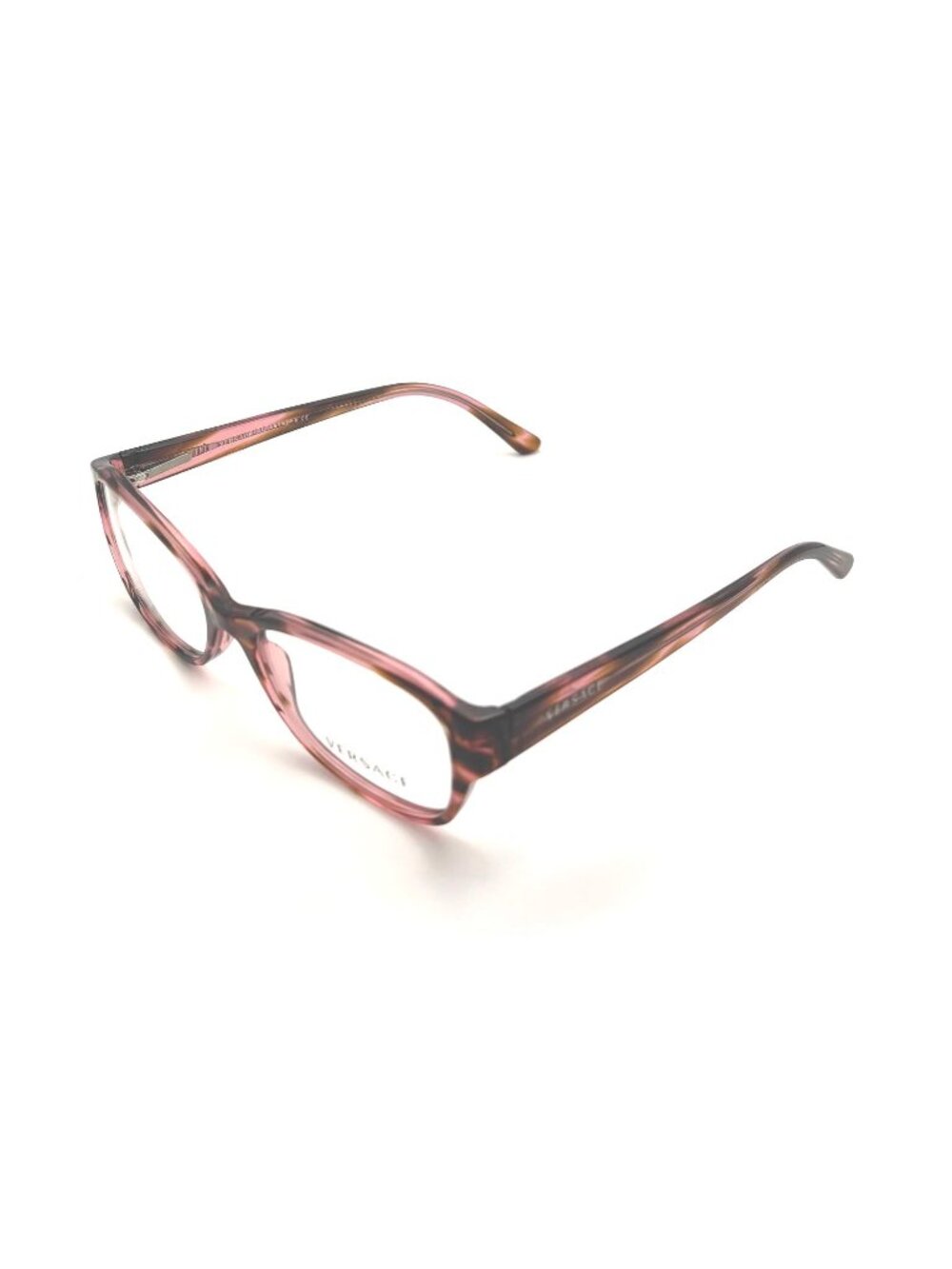 Versace Eyeglasses 3176 5041 Striped Pink/Wine Horn Frame 51 mm